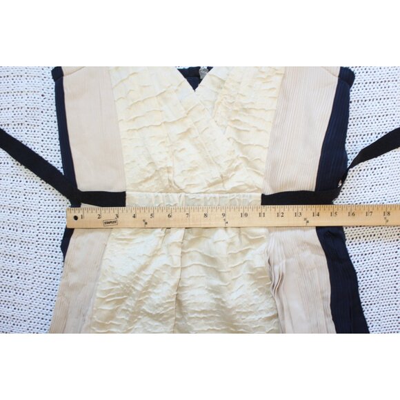 NWT 3.1 Phillip Lim Silk Knee Length Dress Size 8 Raw Gem Color Block Cocktail - Picture 4 of 10